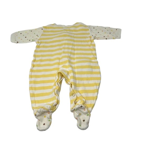 Baby Girl's - 3 Sleepers in Yellow, White with Black Designs - Size 0-3 M & 3‎ M - Picture 5 of 8